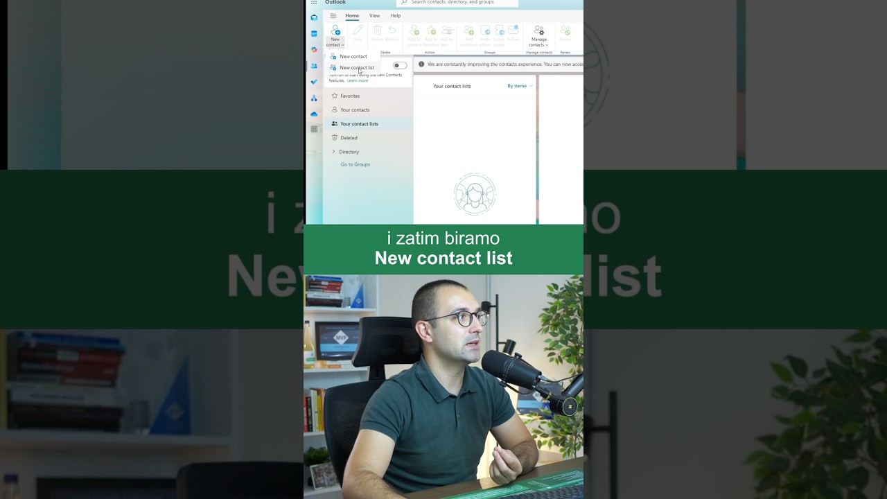Kako napraviti contact listu u Outlook-u? #excelgrasic #outlook #microsoft
